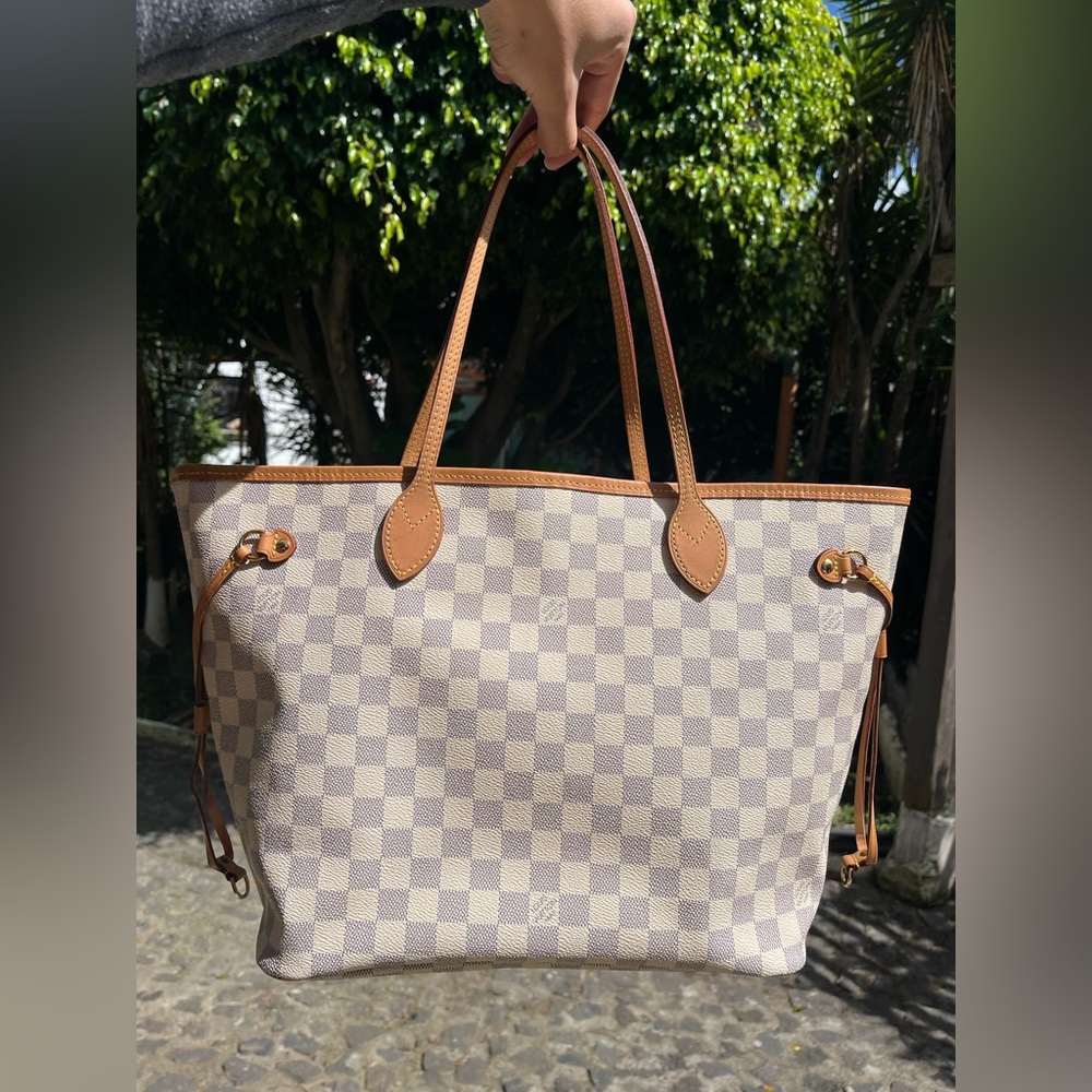 LOUIS VUITTON AUTHENTIC DAMIER AZUR MM - Picture 6 of 10
